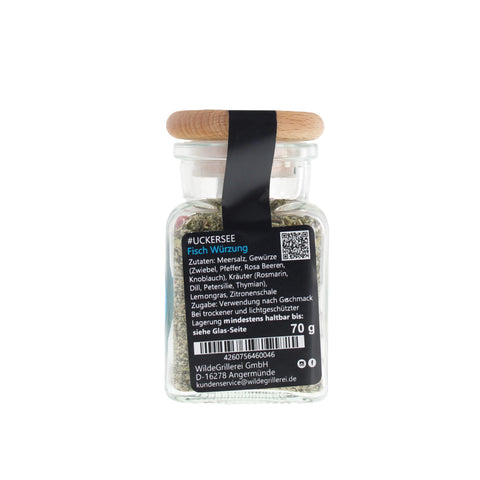 Fischgewürz - #UCKERSEE - Glas mit Holzdeckel 70g MHD
