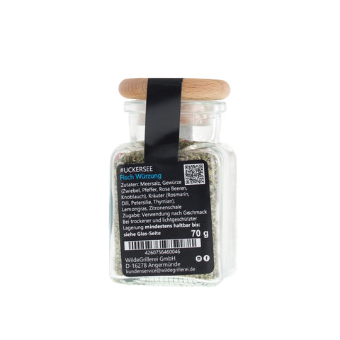 Fischgewürz - #UCKERSEE - Glas mit Holzdeckel 70g MHD