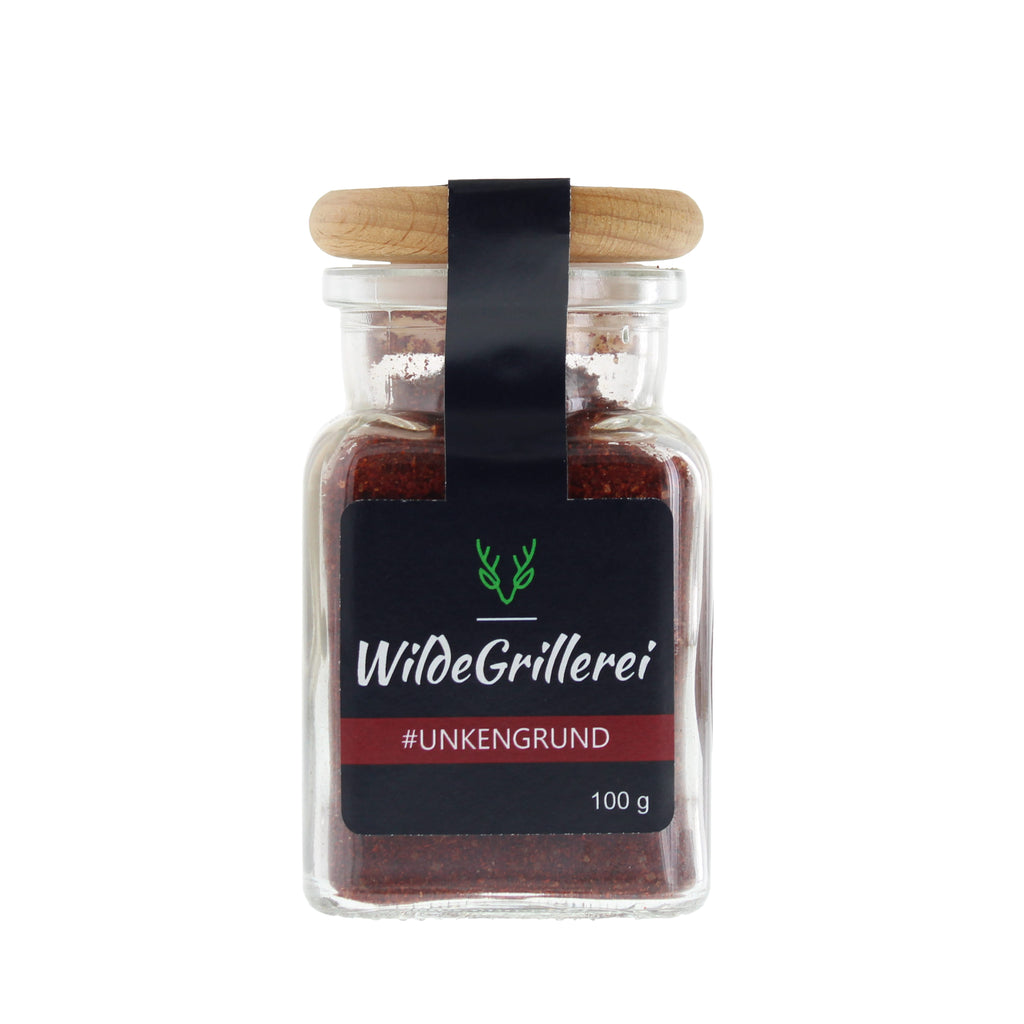 #UNKENGRUND - Red Pork BBQ Rub Glas mit Holzdeckel 100g  MHD
