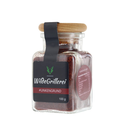 #UNKENGRUND - Red Pork BBQ Rub Glas mit Holzdeckel 100g  MHD