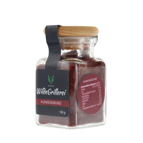 #UNKENGRUND - Red Pork BBQ Rub Glas mit Holzdeckel 100g  MHD
