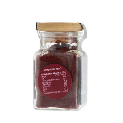 #UNKENGRUND - Red Pork BBQ Rub Glas mit Holzdeckel 100g  MHD
