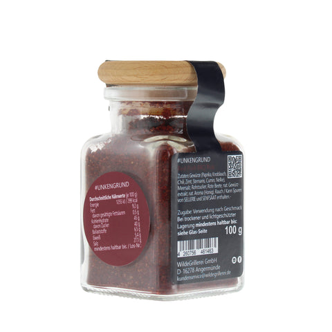 #UNKENGRUND - Red Pork BBQ Rub Glas mit Holzdeckel 100g  MHD