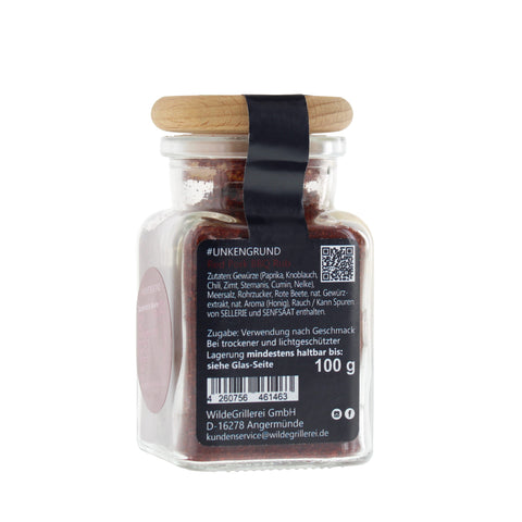 #UNKENGRUND - Red Pork BBQ Rub Glas mit Holzdeckel 100g  MHD