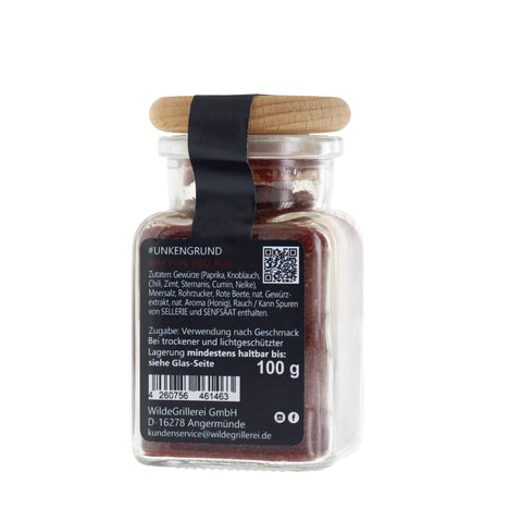 #UNKENGRUND - Red Pork BBQ Rub Glas mit Holzdeckel 100g  MHD