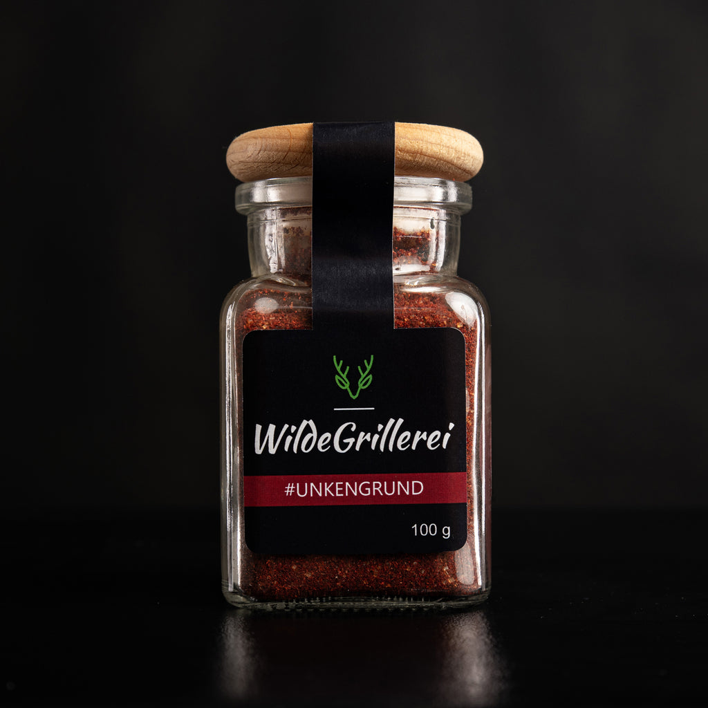 #UNKENGRUND - Red Pork BBQ Rub Glas mit Holzdeckel 100g  MHD