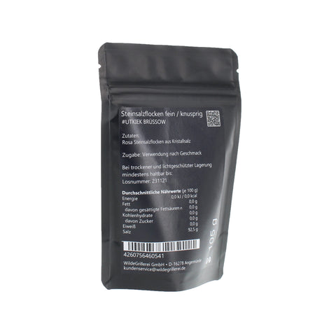 #UTKIEK BRÜSSOW - Steinsalzflocken fein / knusprig Beutel mit Druckverschluss 105g MHD