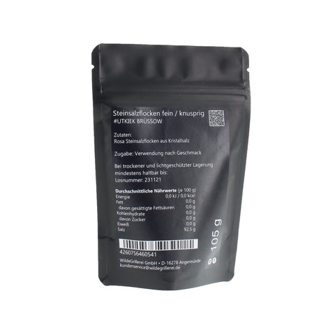 #UTKIEK BRÜSSOW - Steinsalzflocken fein / knusprig Beutel mit Druckverschluss 105g MHD